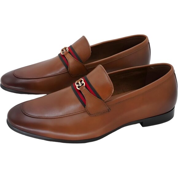 ALDO Leopaul Dress Slip-On Loafers Cognac Brown Men's US 8 - Picture 2 of 6